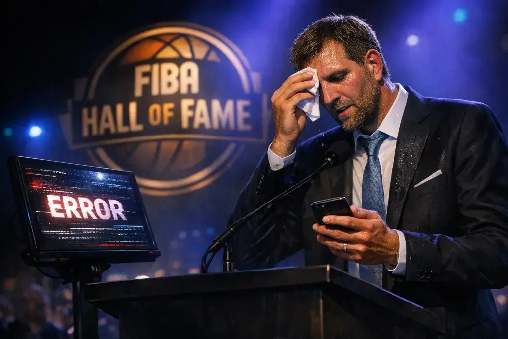 Dirk Nowitzki Sweats Through Teleprompter Glitch in FIBA Hall of Fame Speech