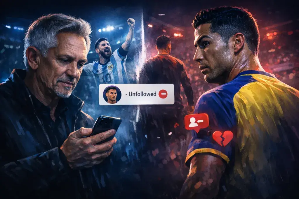 Gary Lineker Claims Cristiano Ronaldo Unfollowed Him Over Messi Endorsement